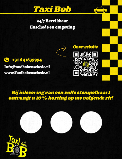 Taxi_Bob_Enschede_Stempelkaart